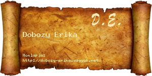 Dobozy Erika névjegykártya