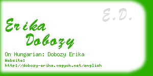 erika dobozy business card